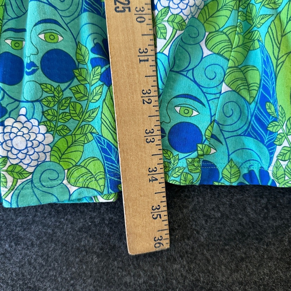 IBKUL Women Golf Dress XL Blue Green Sun Face Psychedelic UPF 50+ Zip Pocket - Picture 5 of 7